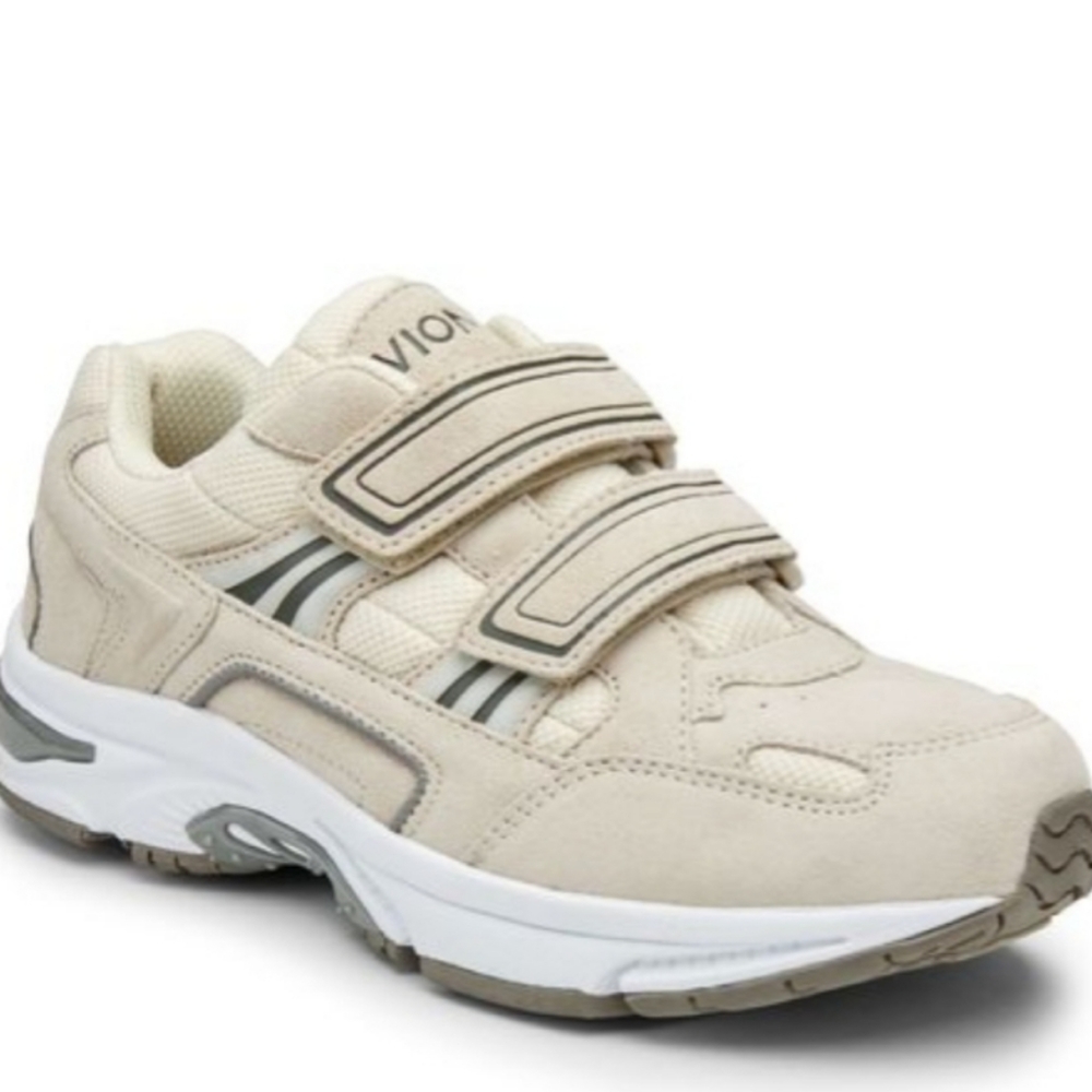 Vionic Tabi Women's Orthotic Walking Shoe - Strap Closure (Cream color)